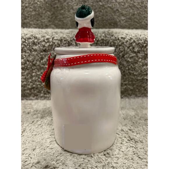Rae Dunn Peanuts Snoopy Ceramic ‘Treats’ Jar - BRAND NEW - Picture 4 of 10